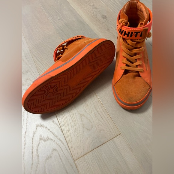 AUTHENTIC- OFF WHITE Men’s high top suede shoes size 41 - Picture 9 of 14